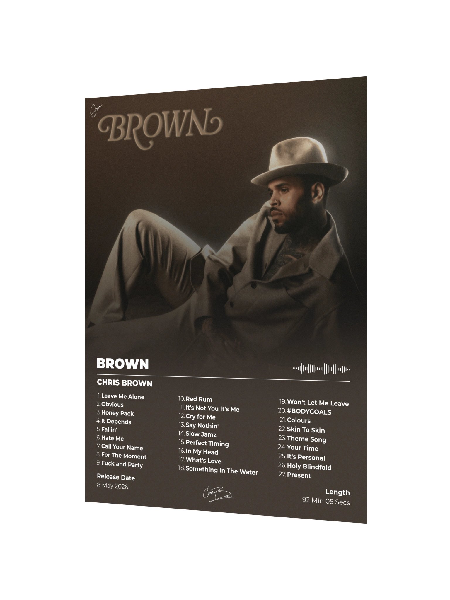 BROWN Chris Brown Album Poster product image (4)