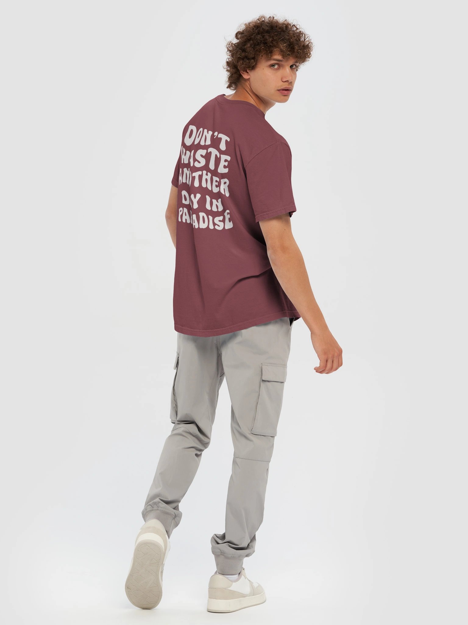 Paradise Washed Tee Brick / Moss / Espresso product image (8)