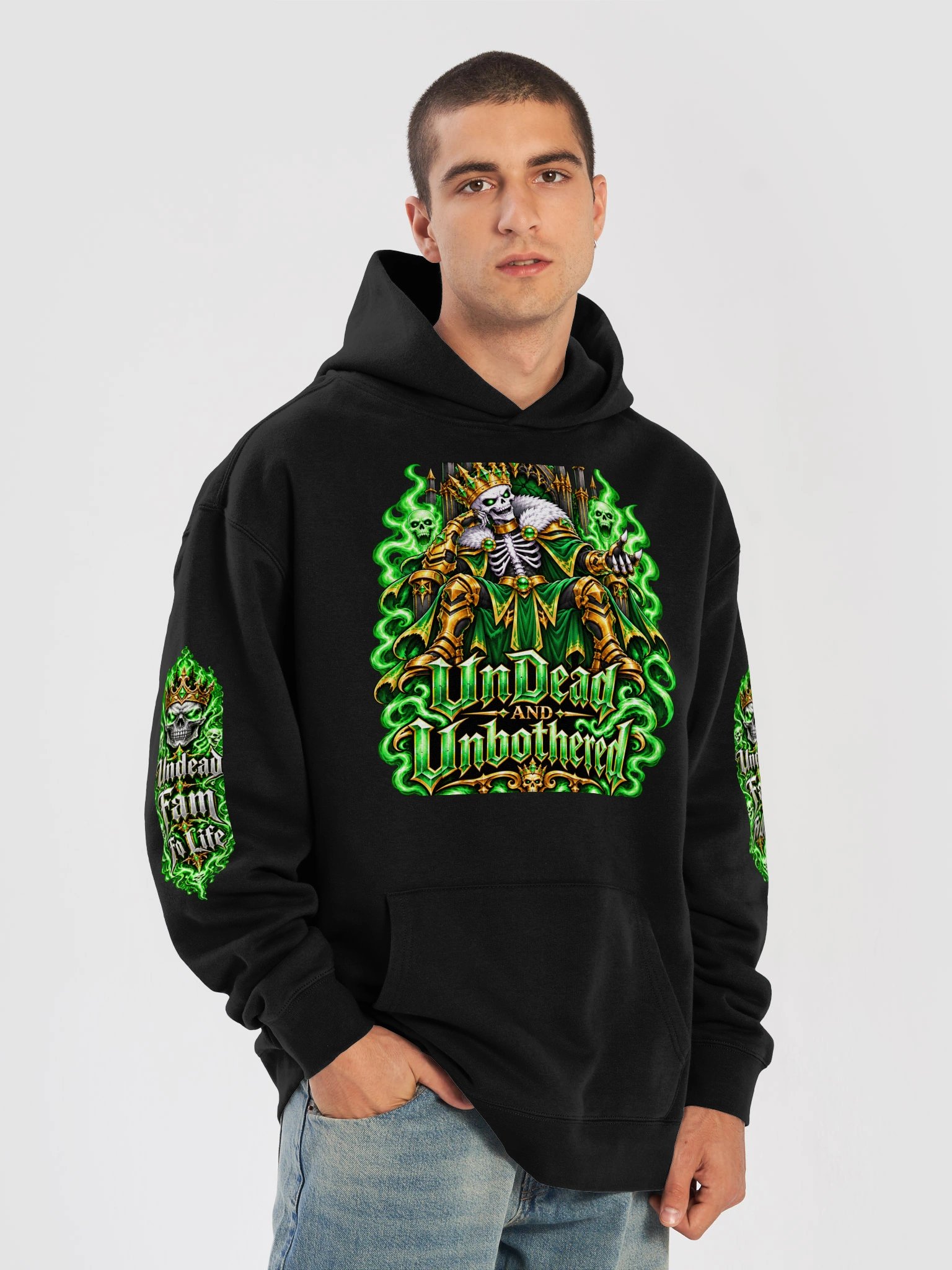 Undead and Unbothered Hoodie (Green) product image (7)