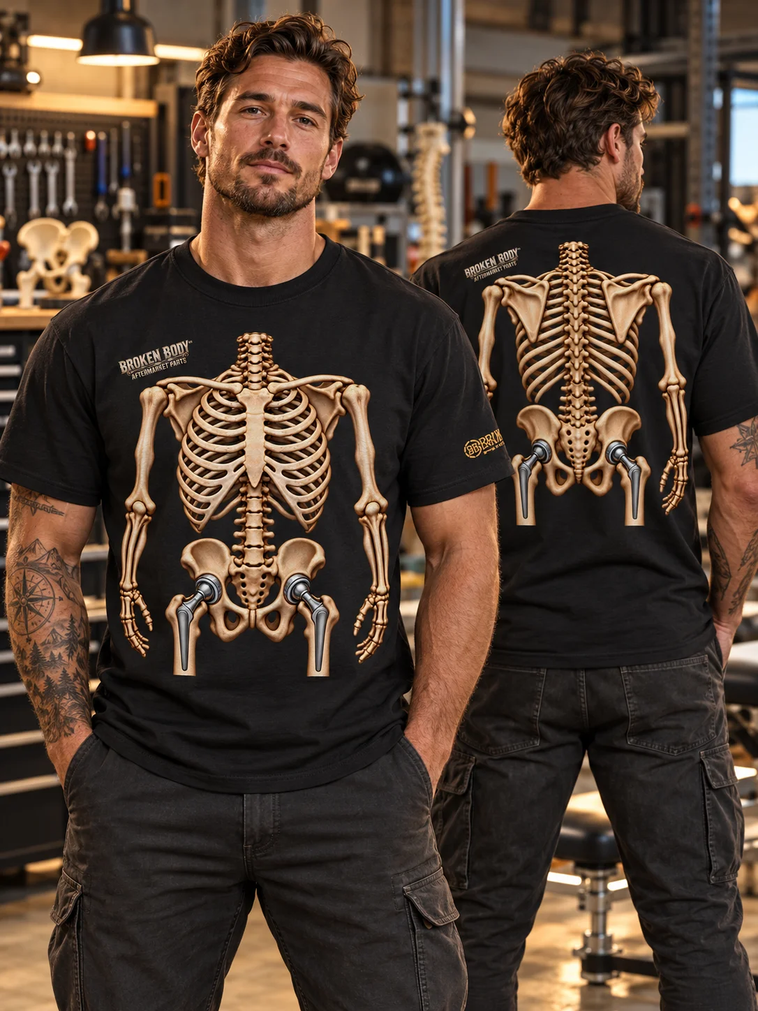 Double Hip Replacement Shirt — Aftermarket Parts Surgery Tee | Rebuild Shop product image (1)