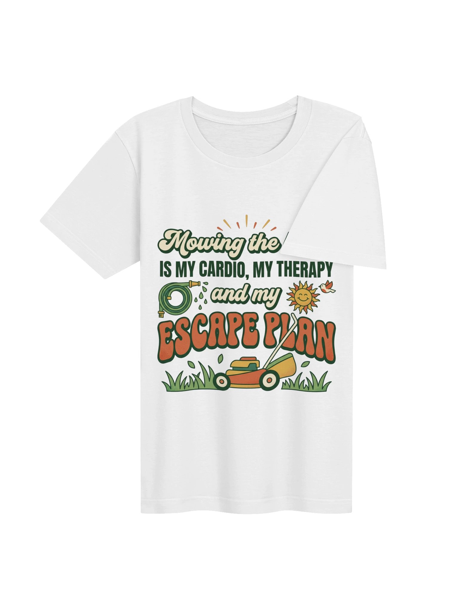 Mowing The Lawn Is My Cardio My Therapy And My Escape Plan Shirt product image (4)