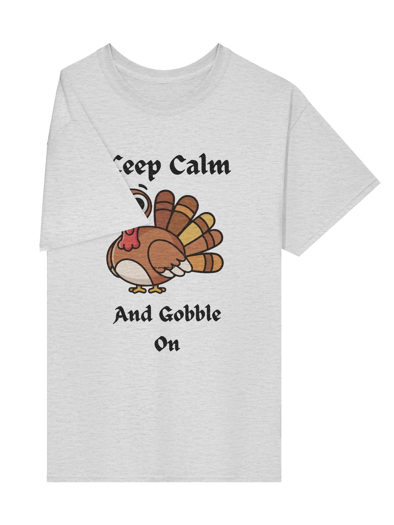 Whimsical Turkey Cartoon T-Shirt product image (4)