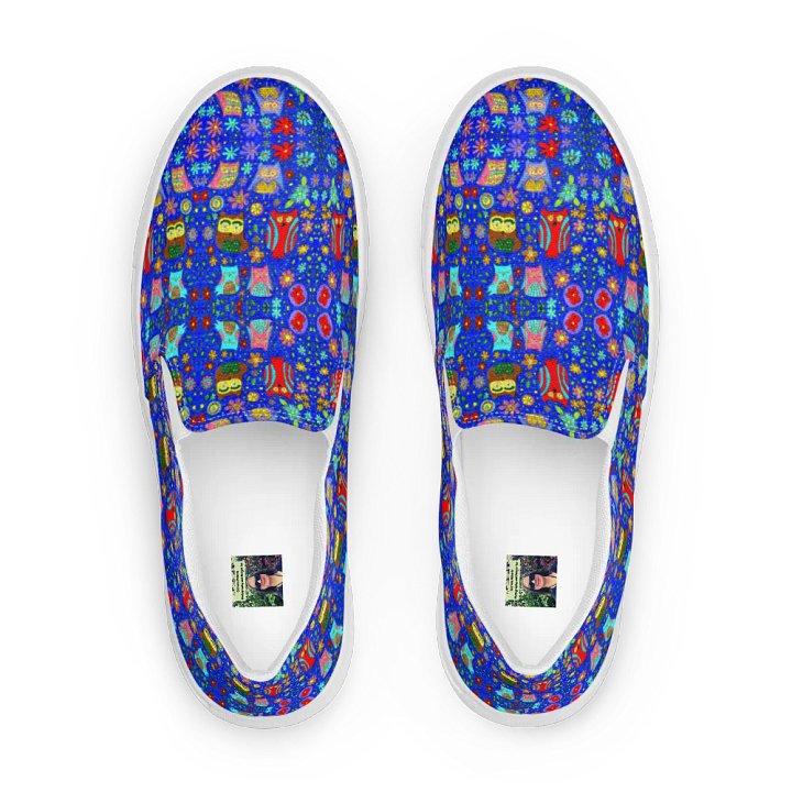 Colourful Owls Kaleidoscope Men's Canvas Shoes product image (1)