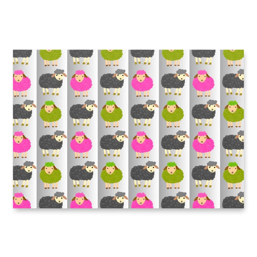 Cute Sheep Wrapping Paper product image (1)