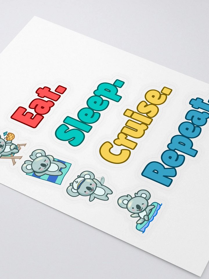 Eat Sleep Cruise Repeat! Koala Stickers product image (2)