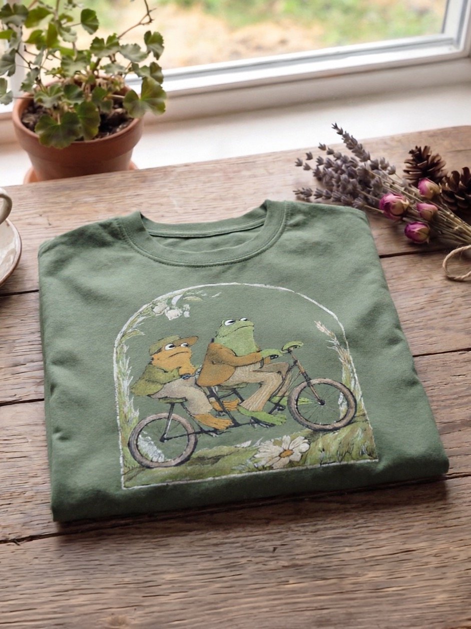 Frog and Toad Bike Unisex T-Shirt product image (1)
