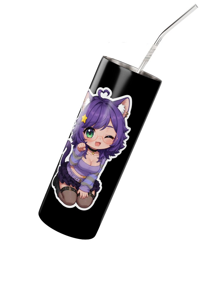 Trinkbecher "Paw"Sticker mit Strohhalm product image (2)