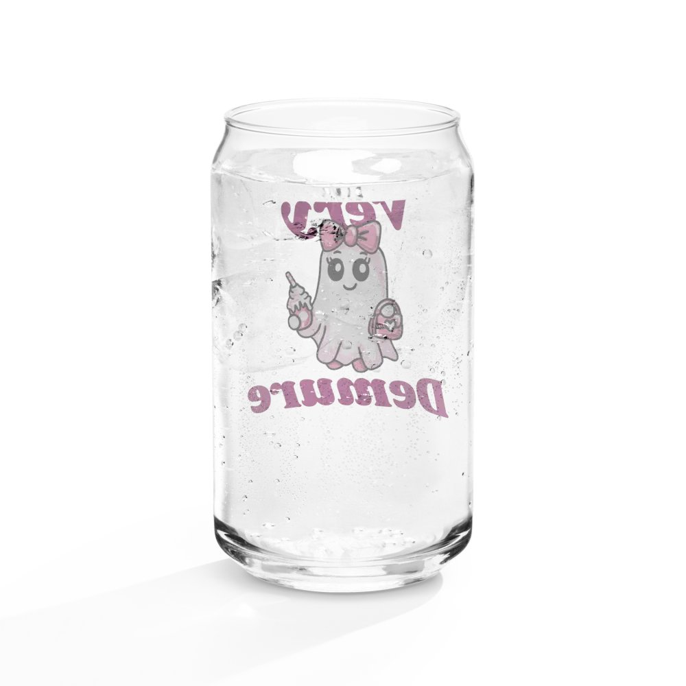 Very Demure Cute Ghost 16oz Can-Shaped Drinking Glass product image (12)