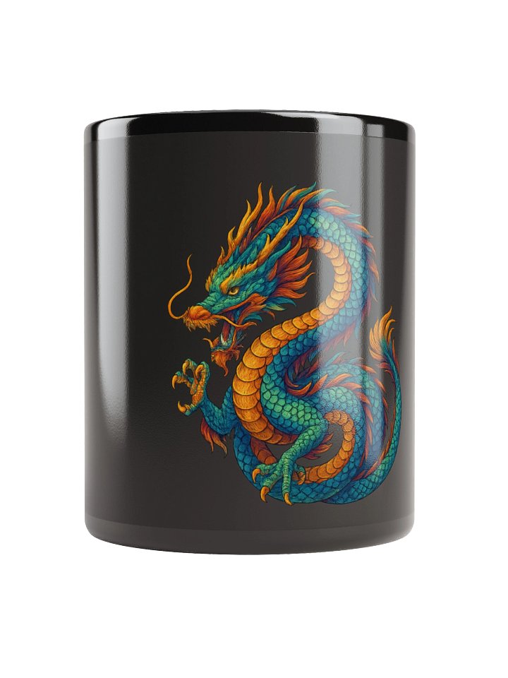 🐉 Dragon Flame Mug – Black Glossy Edition 🔥 product image (1)