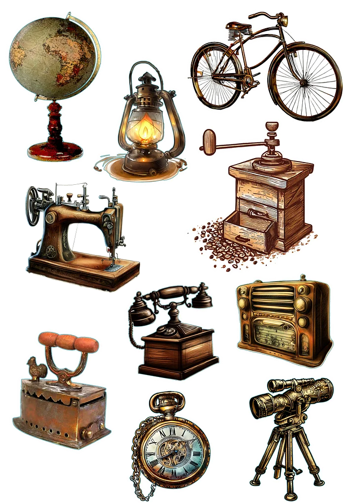 Set de objetos vintage product image (1)