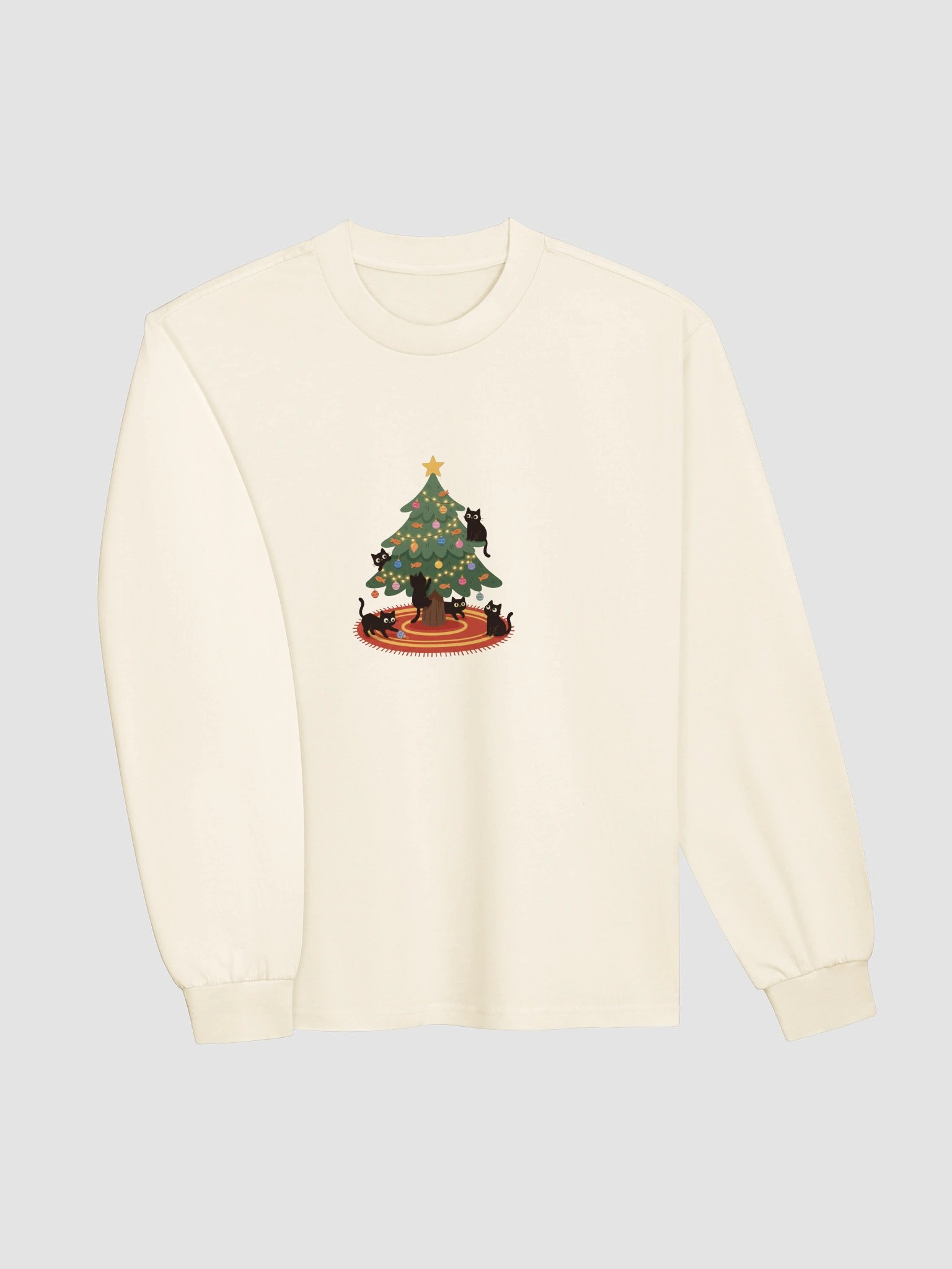 Black Cat Christmas Tree Sweatshirt product image (44)