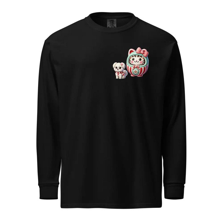 Unisex Daruma and Pet Long Sleeve Shirt product image (1)