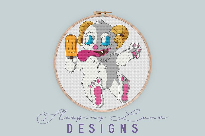 Baby Yeti Cross Stitch Pattern product image (1)