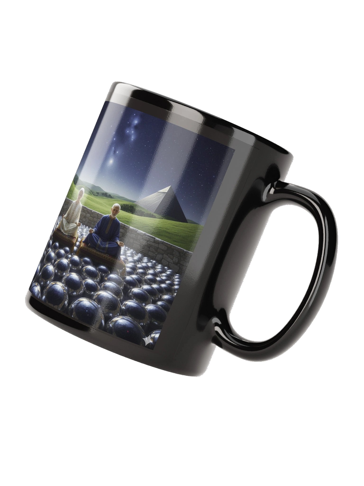 Dual Meditations Black Mug product image (7)