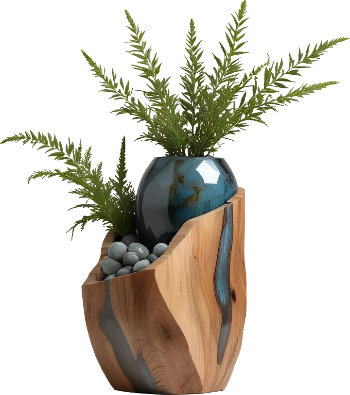 Celestial Grace – Boho Chic Dual-Level Planter PNG product image (1)