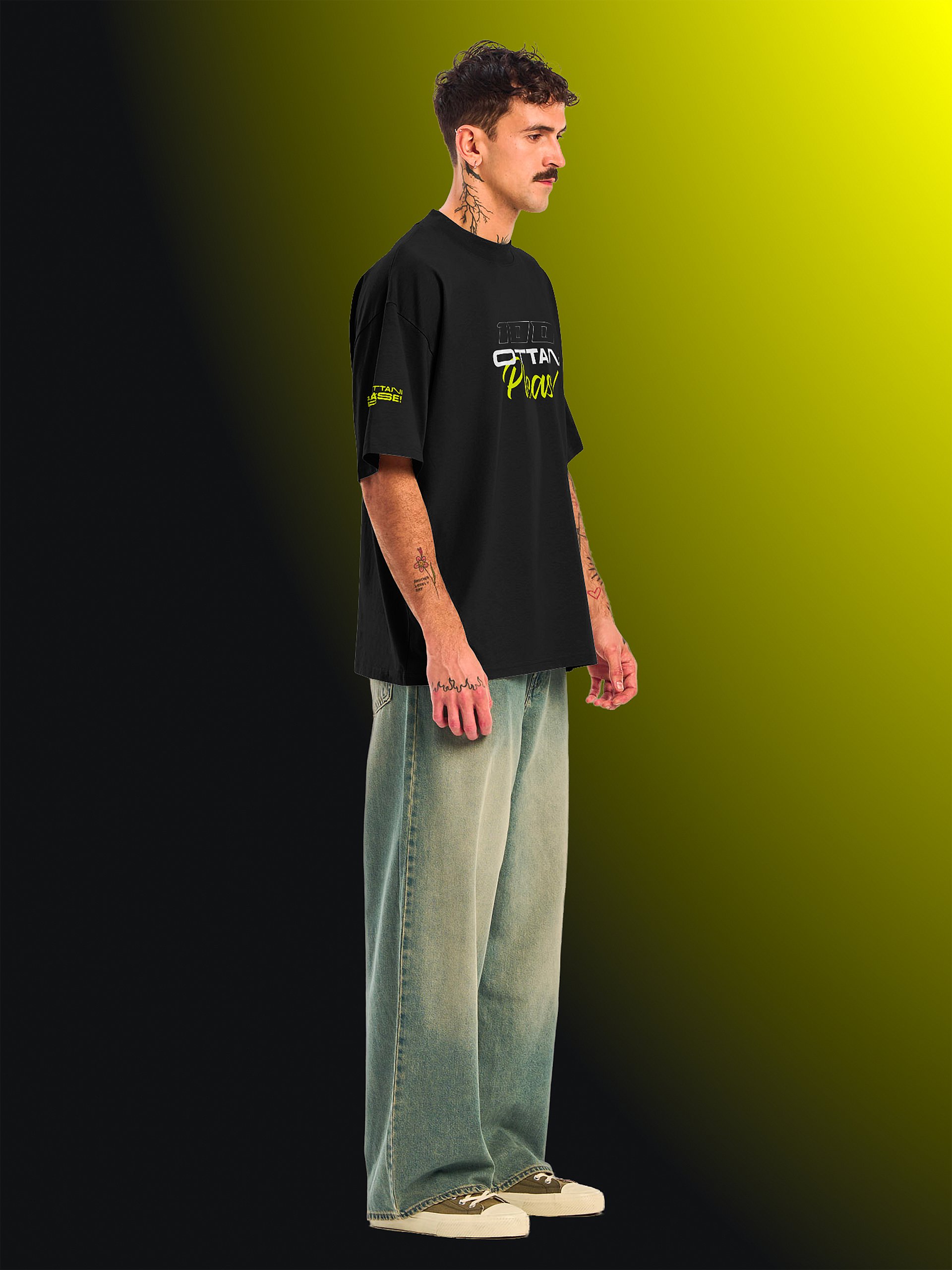 100 Ottani Please!™ Oversized Unisex Racing Streetwear Graphic T-Shirt | Pit Crew Special Edition product image (5)