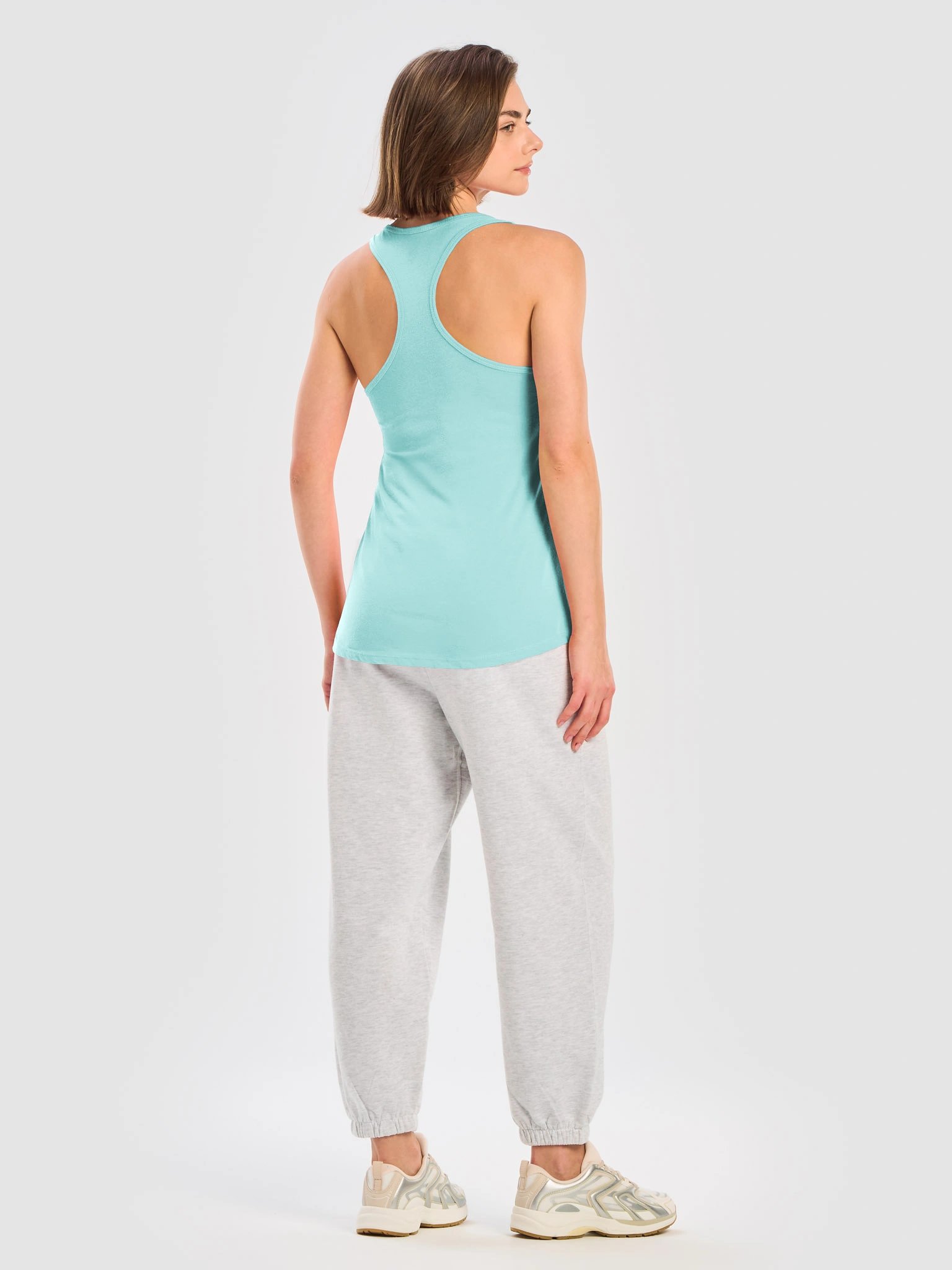 PIBRY Stacked Logo Women's Racerback Tank – Black Logo product image (8)