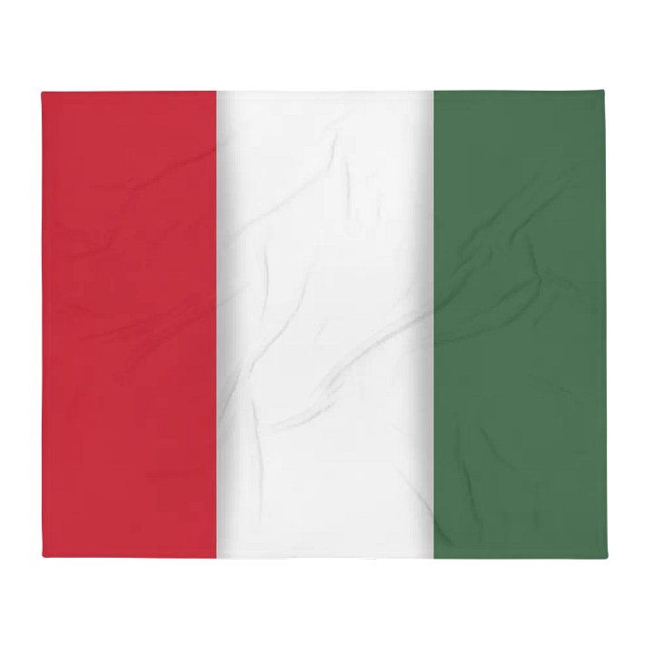 Red White Green Flag Colored Throw Blanket product image (2)