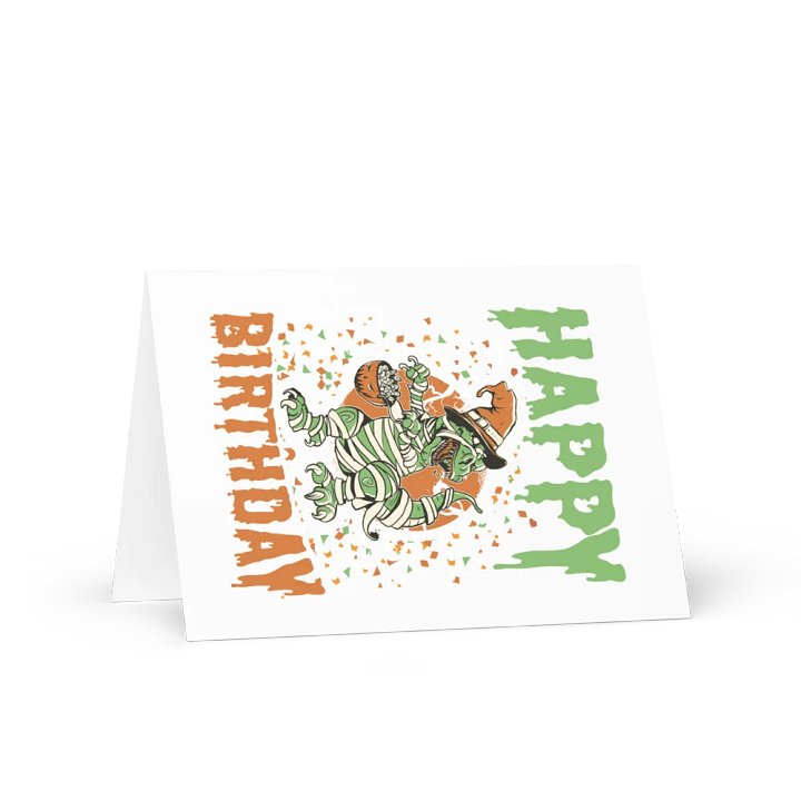 Happy Birthday (Dinosaur Halloween) Birthday Card 5" x 7" product image (1)
