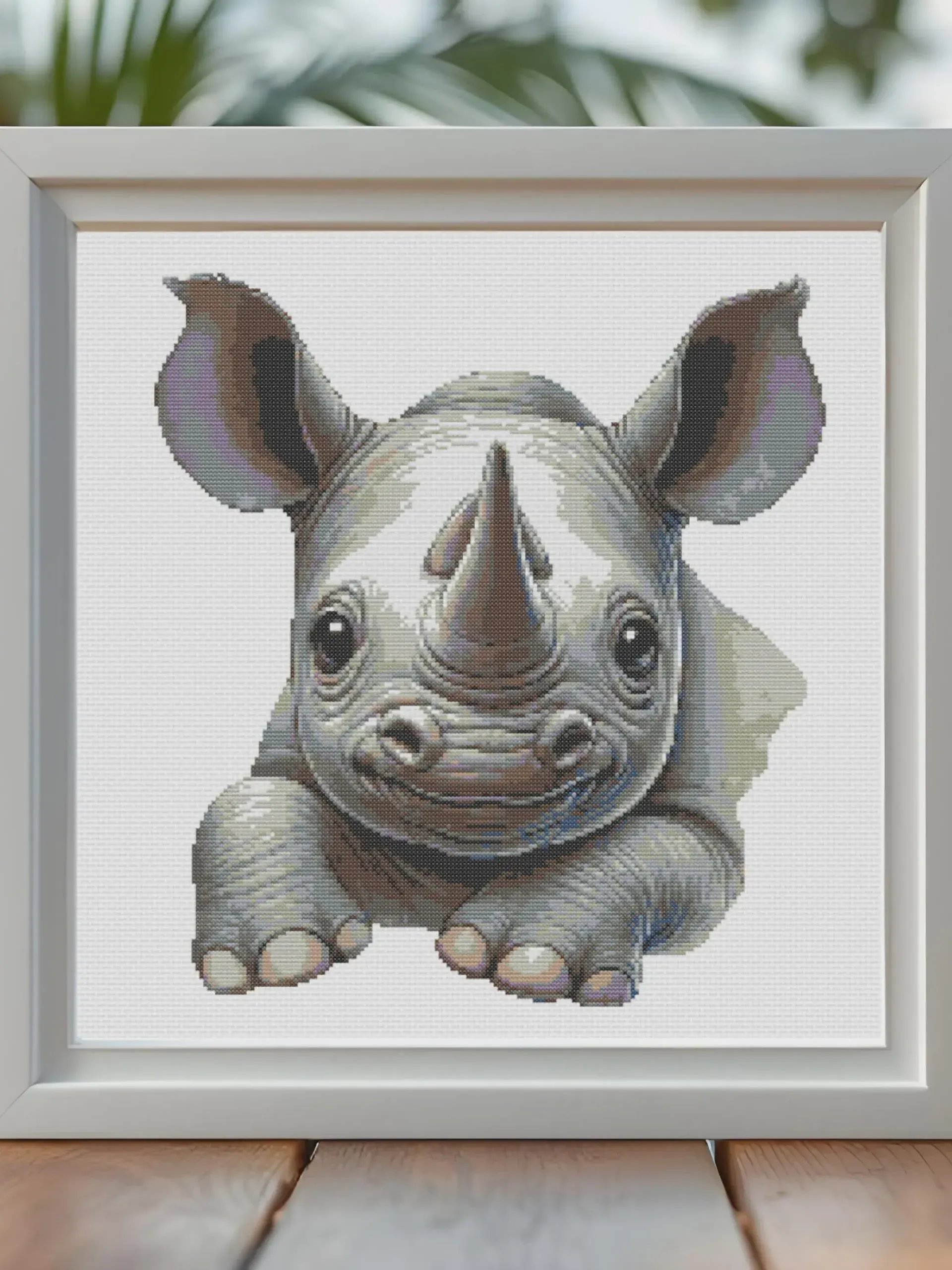 Baby Rhino Cross Stitch Pattern product image (5)