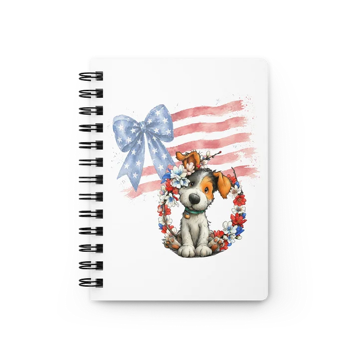Patriotic Puppy Spiral Journal product image (1)