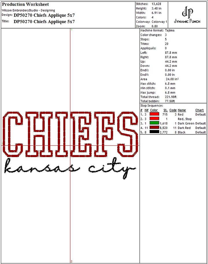 NFL CHIEFS APPLIQUE product image (2)