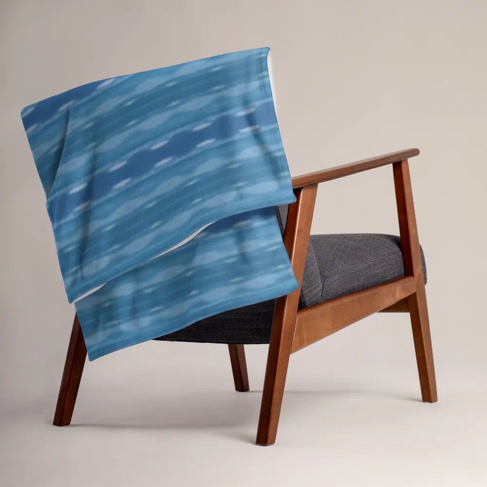 Ocean Blue Striped Throw Blanket product image (5)