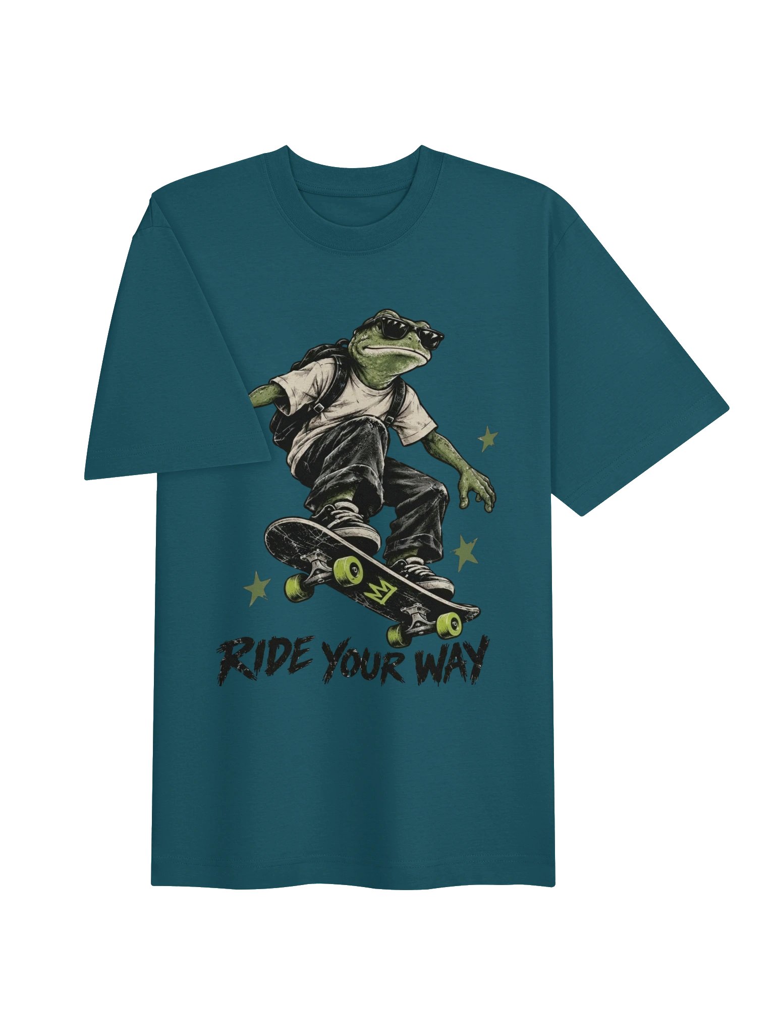 Ride Your Way – Vintage Frog Skateboard T-Shirt product image (14)