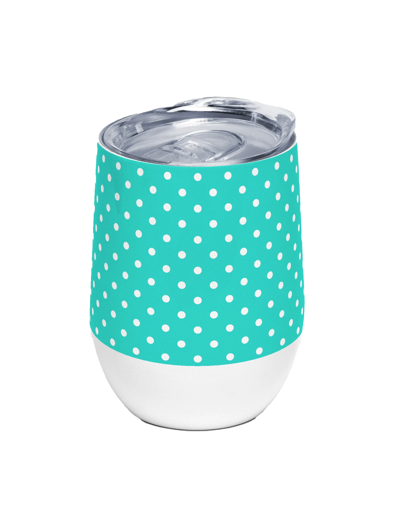 Teal Polka Dot Stainless Steel Wine Tumbler product image (1)