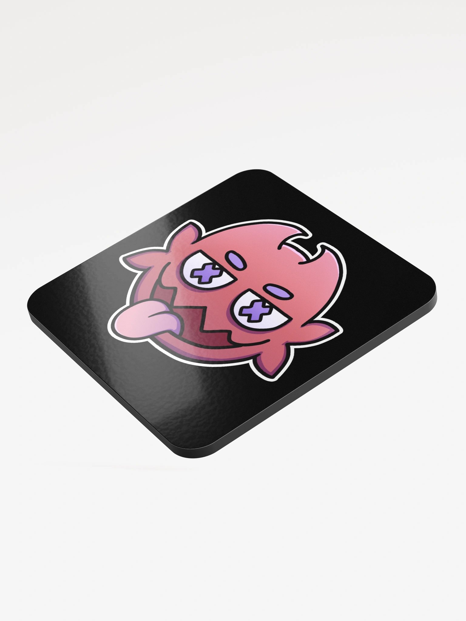 Red Pocatto Glossy Cork Coaster product image (3)