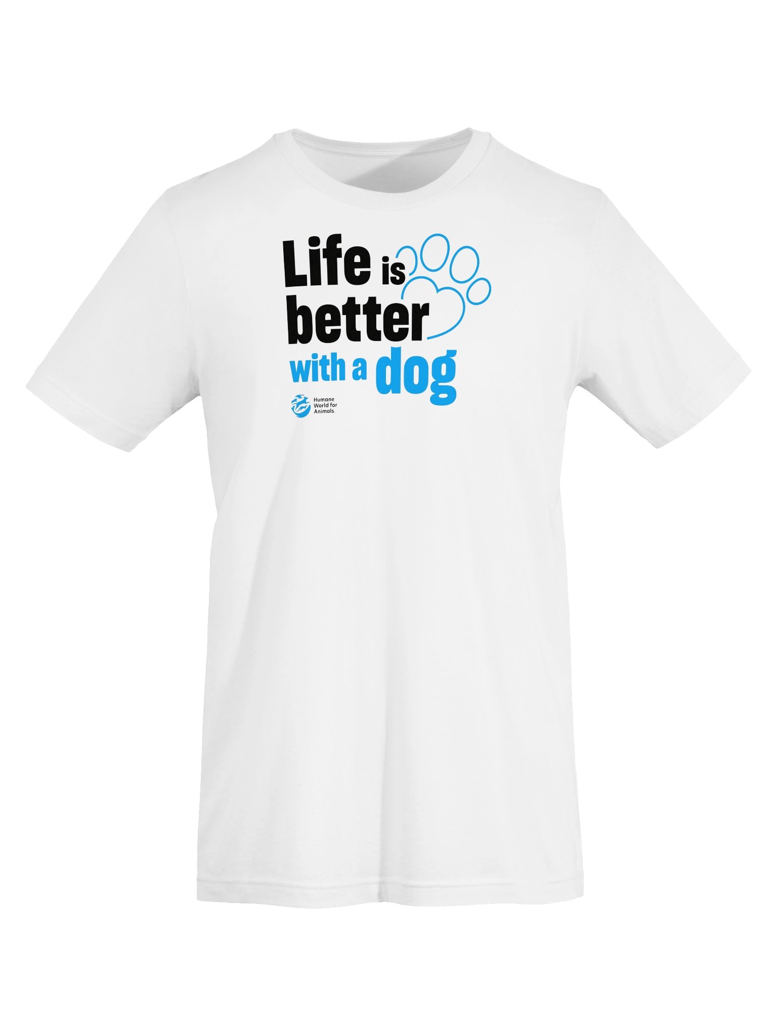 Life is better with a dog - typographic - T-shirt product image (2)
