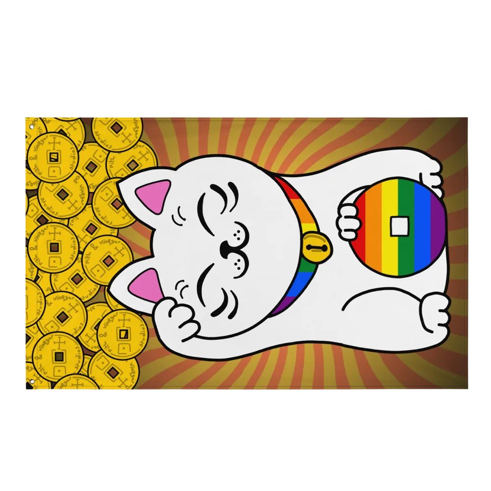Maneki neko pride flag product image (1)