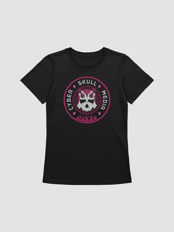 Cyber Skull Media Logo Tee | Pink (Women's Fit) product image (1)