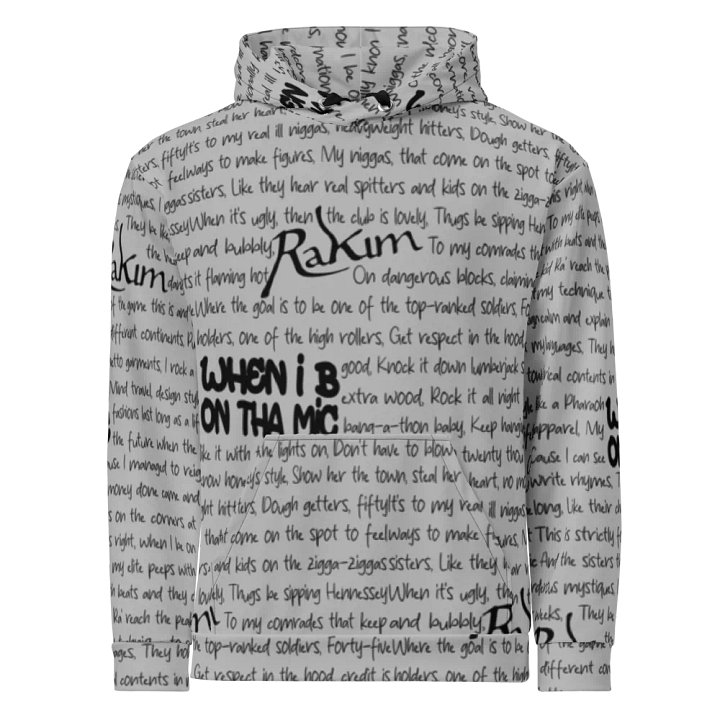 When I B On Tha Mic - Rakim - GREY - Unisex Hoodie product image (2)