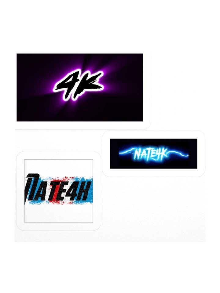 Nate4K Neon Logo Cut Stickers product image (2)