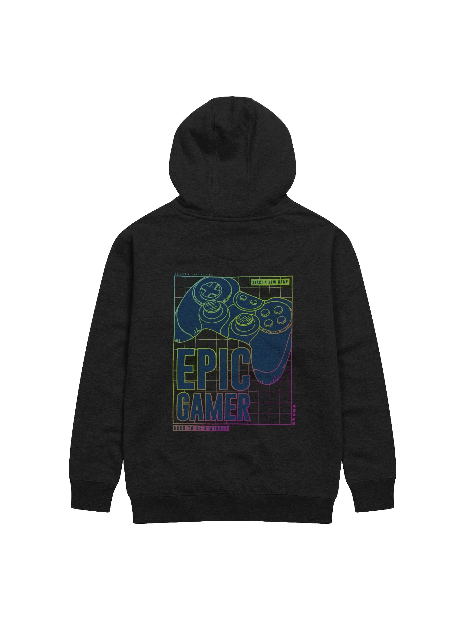 Epic Gamer Back Printed Hoodie product image (2)