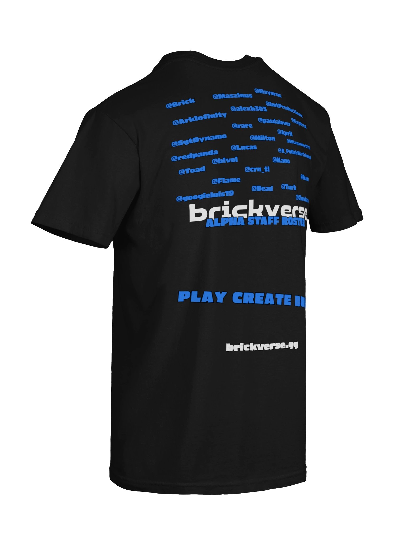 BrickVerse Pre-Alpha Staff Roster Tee (Black) product image (8)