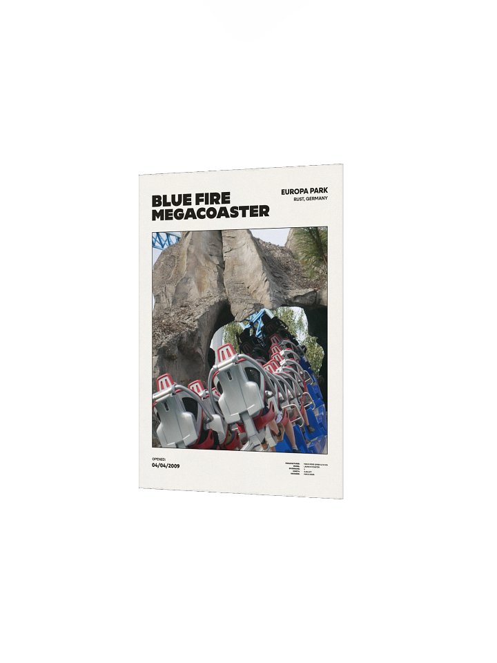 Blue Fire Megacoaster Cave Premium Poster product image (2)