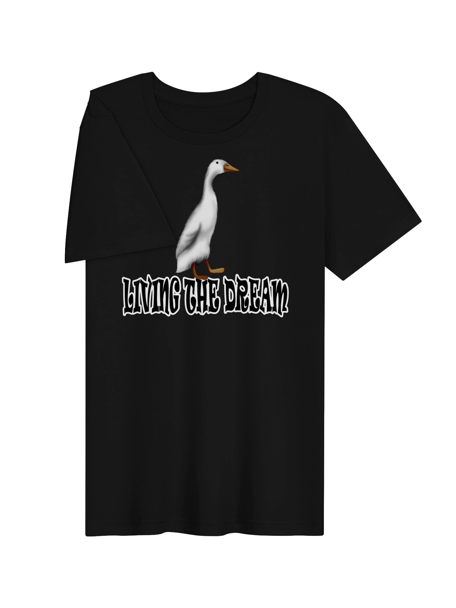 Duck "LIVING THE DREAM" T-Shirt. Unisex Bella+Canvas Supersoft T-Shirt product image (2)