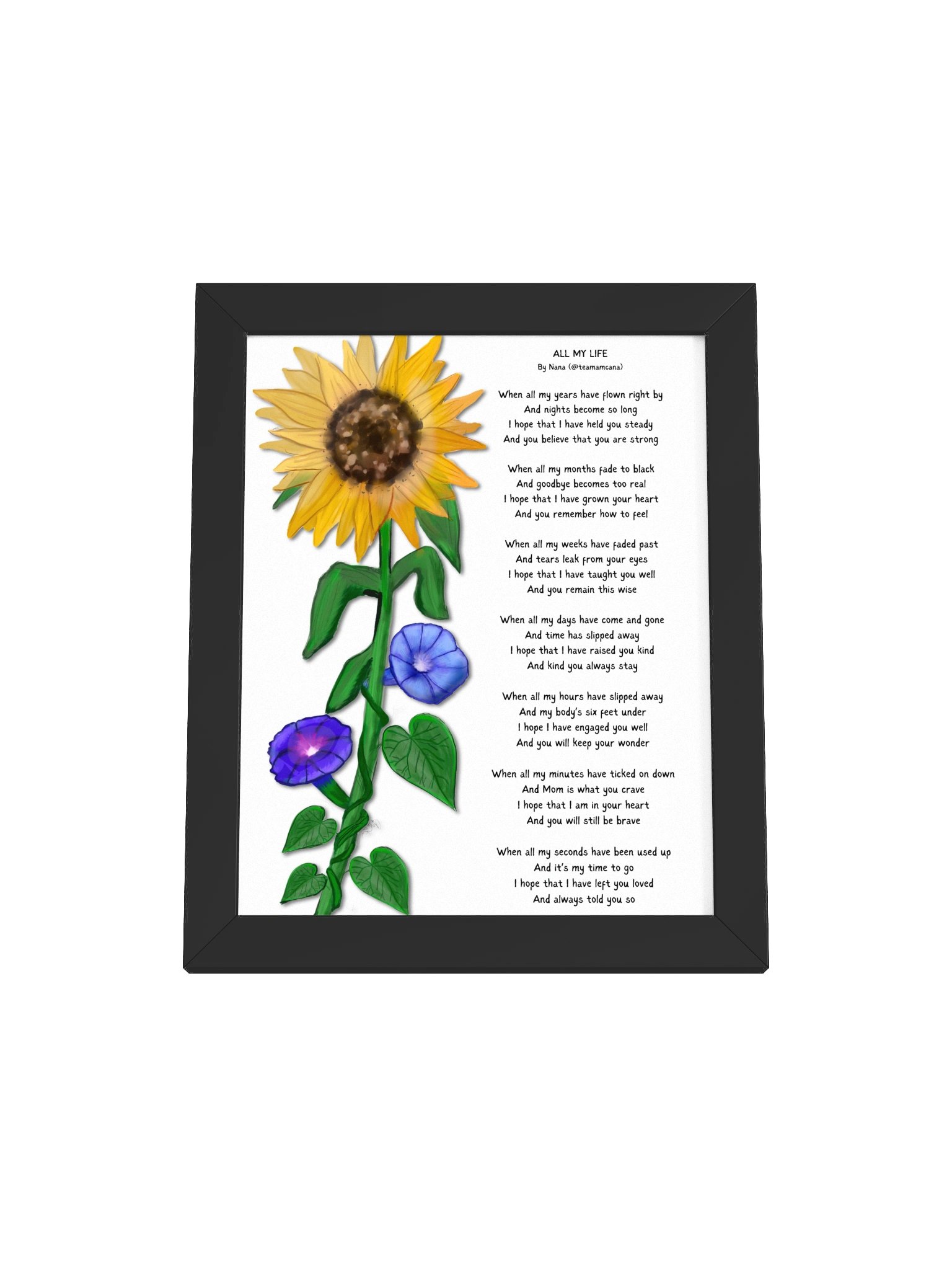 All My Life - Nana's Poem - FRAMED POSTER product image (4)