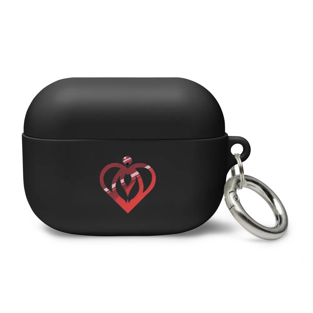 Noir Heart AirPod case product image (2)