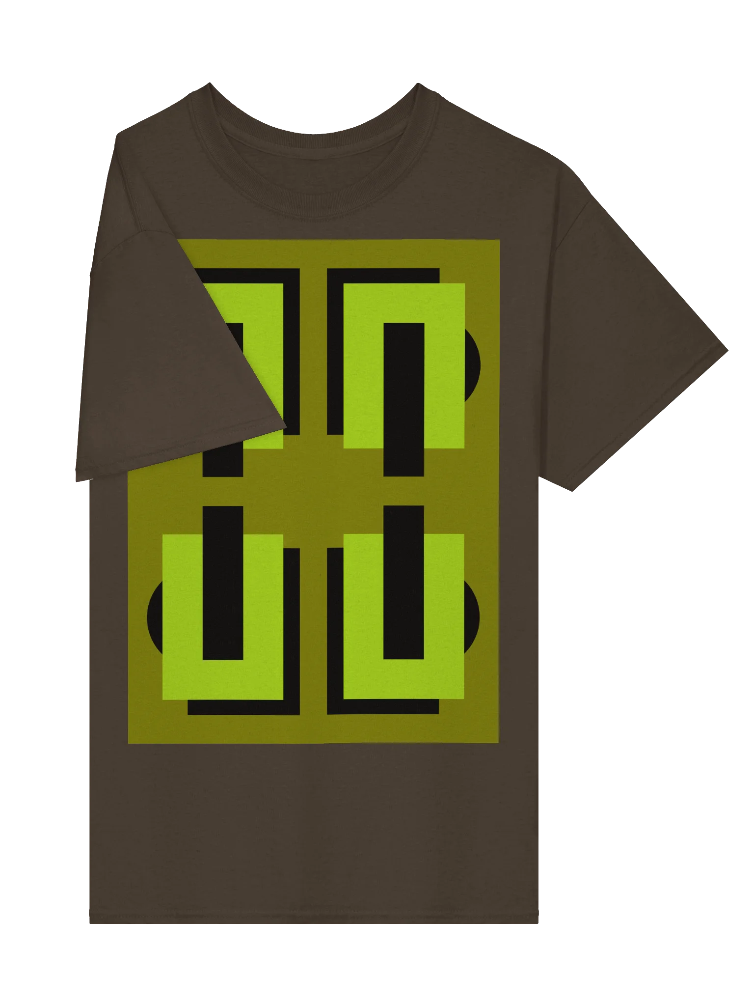 Geometric Green Grid T-Shirt product image (4)