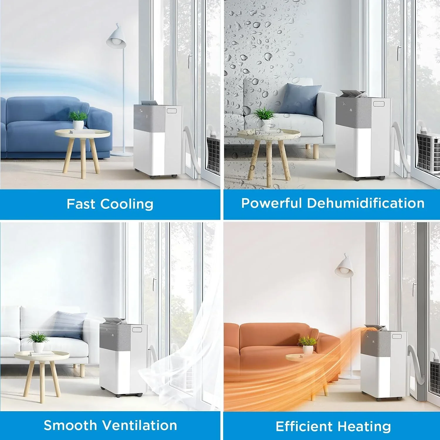 12000 BTU Portable Air Conditioner with Heat Pump, WiFi Control & Dehumidifier product image (3)