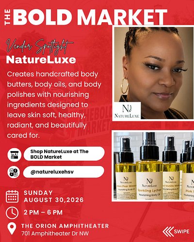 ✨ Vendor Spotlight: NatureLuxe 

Meet Yolanda Love, owner of NatureLuxe, a luxury body care brand offering handcrafted produc...