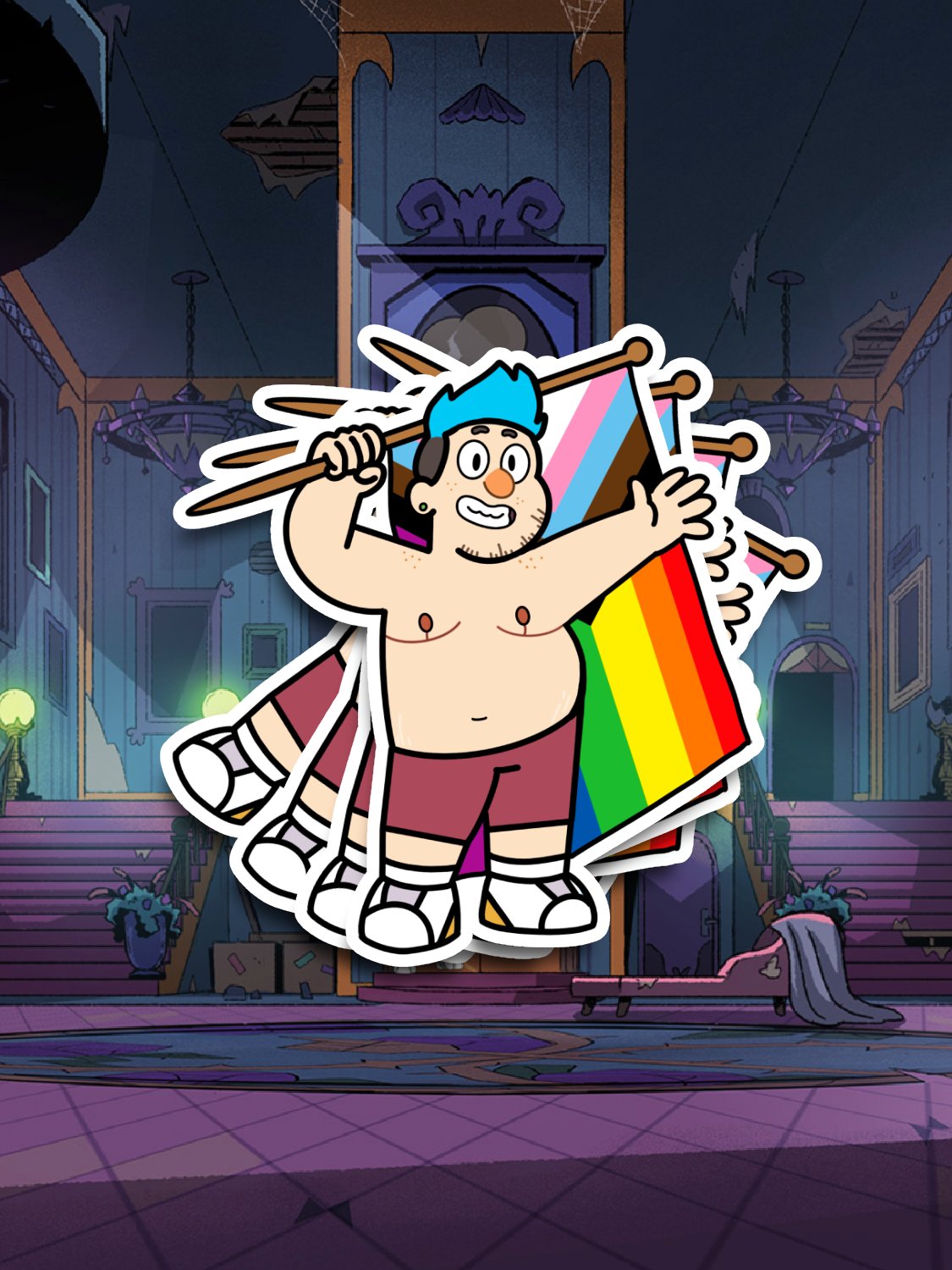 Barney Dead End: Paranormal Park Pride Parade Sticker product image (1)