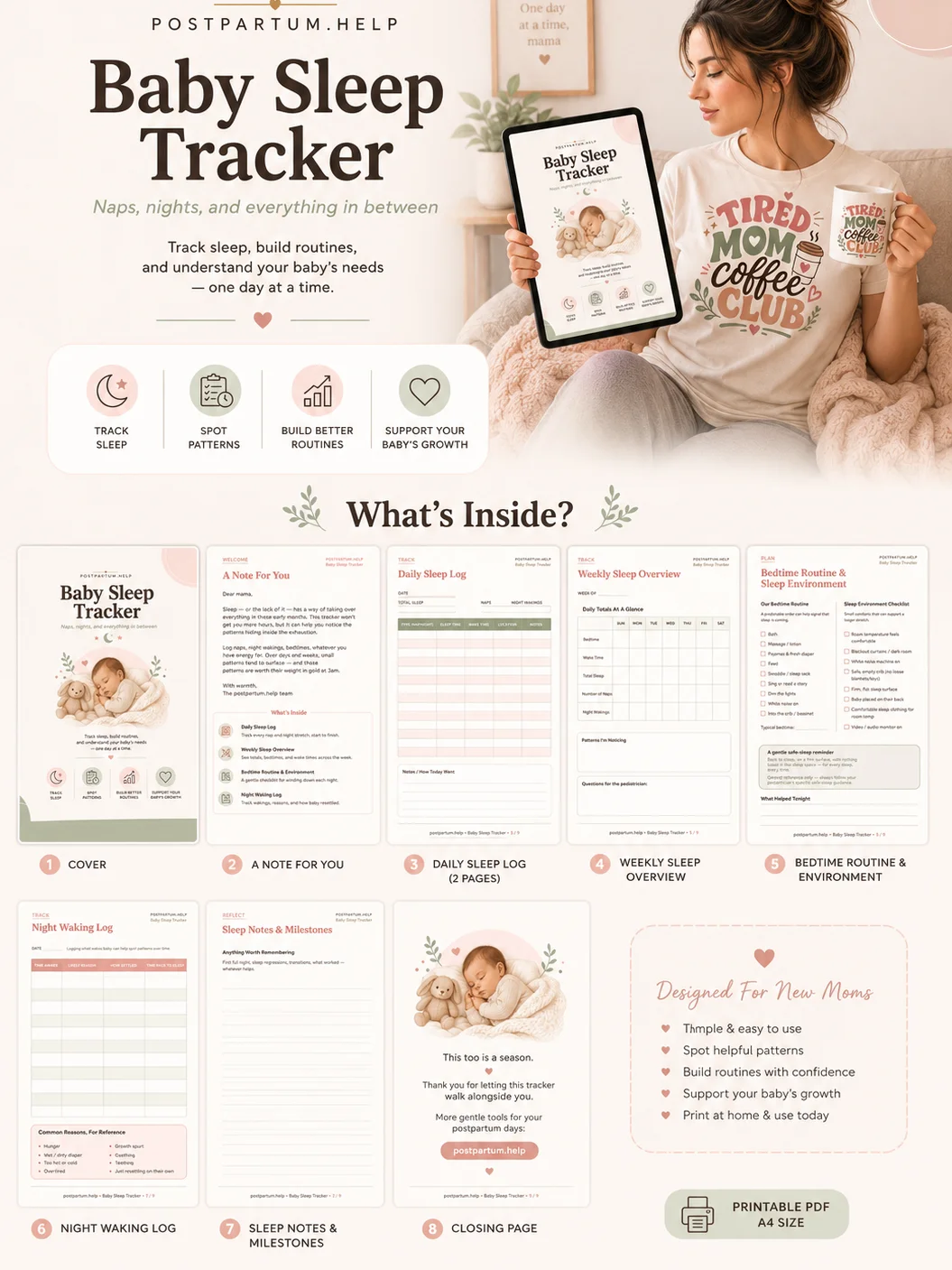 Baby Sleep Tracker – Printable Baby Sleep Log & Routine Planner product image (3)