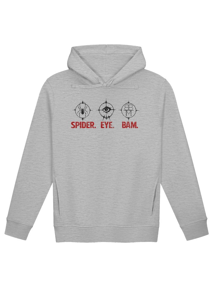 "SPIDER. EYE. BAM." Unisex Hoodie (Side Pockets) product image (1)