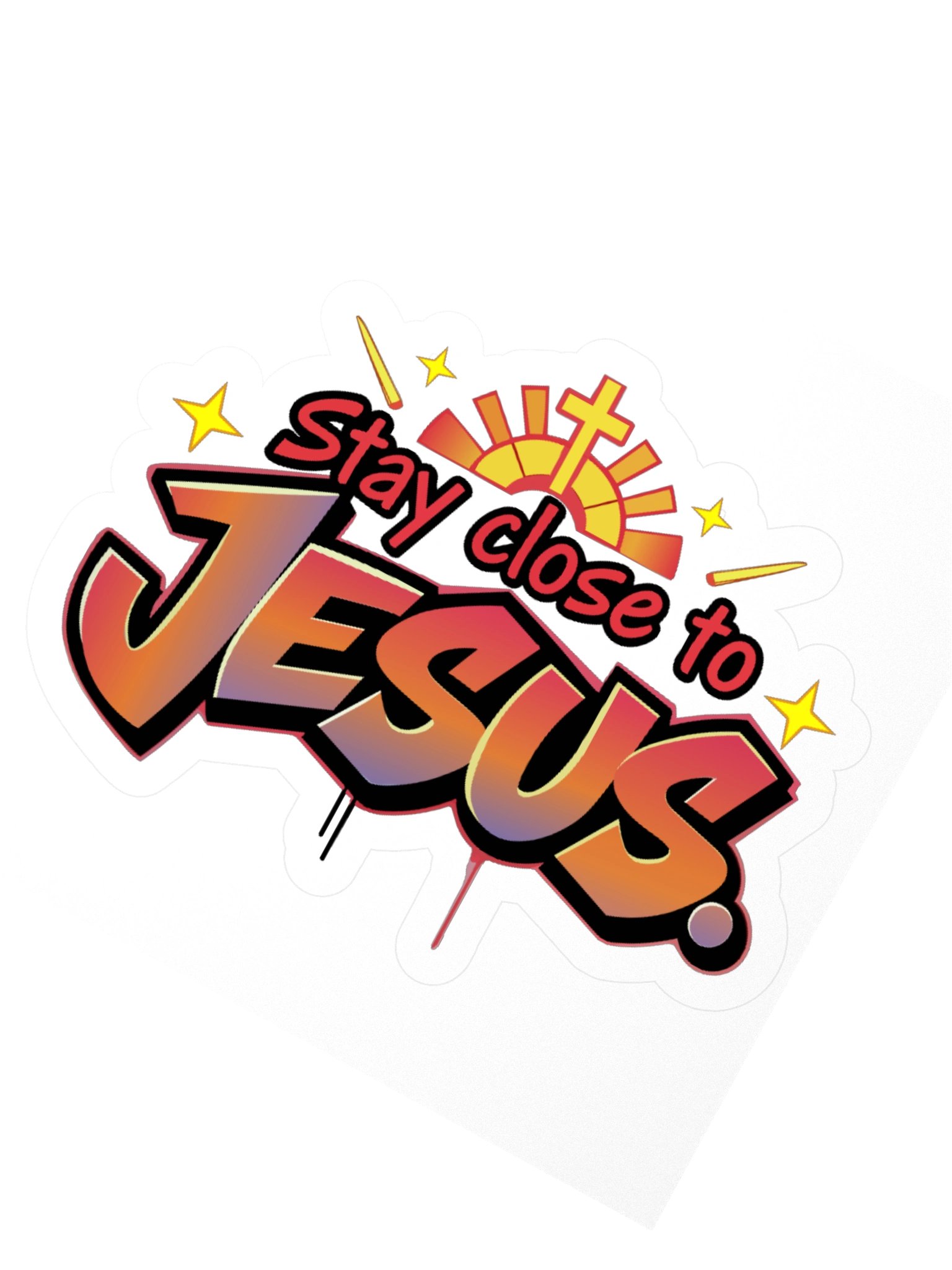 Stay Close To Jesus Vinyl Sticker product image (2)