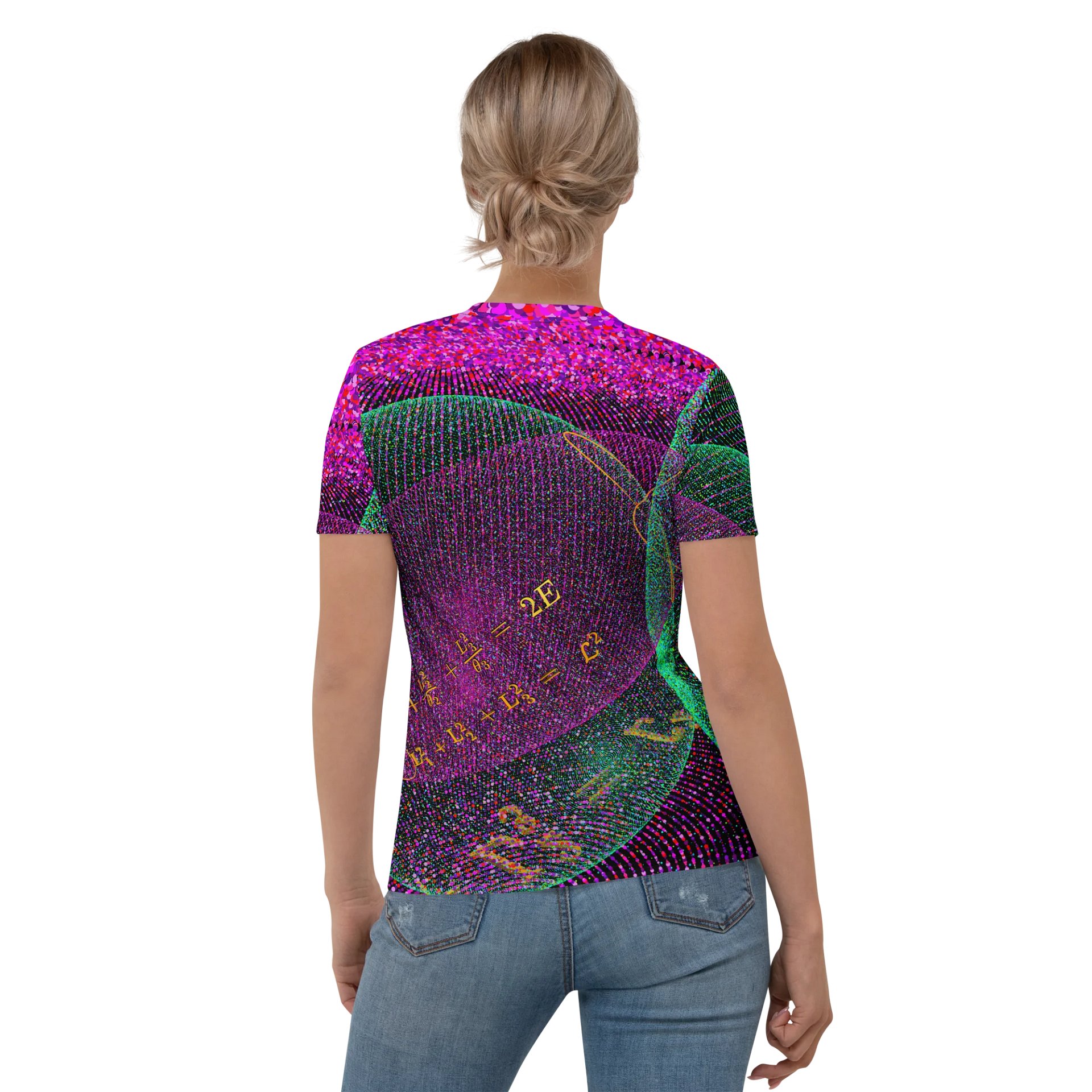 Poinsot's Pixel Spaceship 4 - Physics of the Gyroscope Women's Crew Neck T-Shirt product image (1)