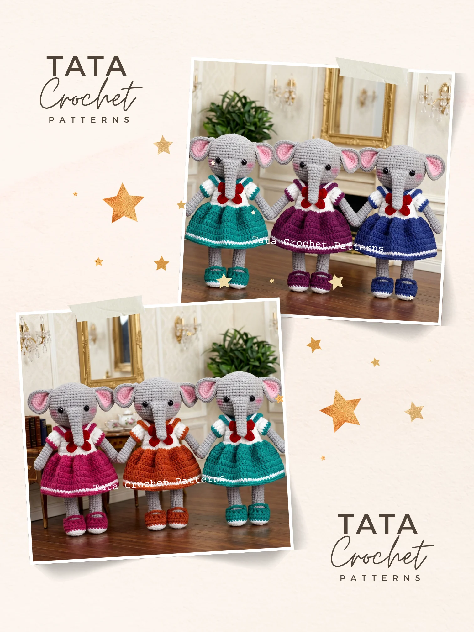 Elly the Kind Elephant – Amigurumi Crochet Pattern | Digital Download PDF product image (4)